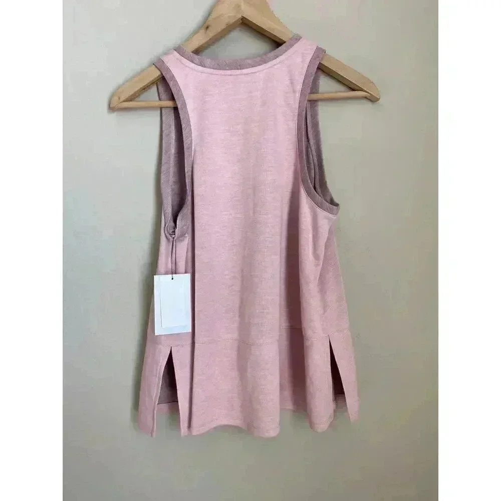 Refinery29 Peplum Double Knit Tank Top Pink Size X-Large — image 8 of 8